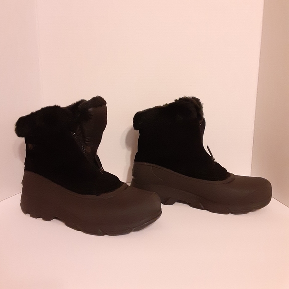 Sorel Snow Angel Zip Winter Insulated  Waterproof Black Womens Boots Sz 7.5 - Picture 11 of 14
